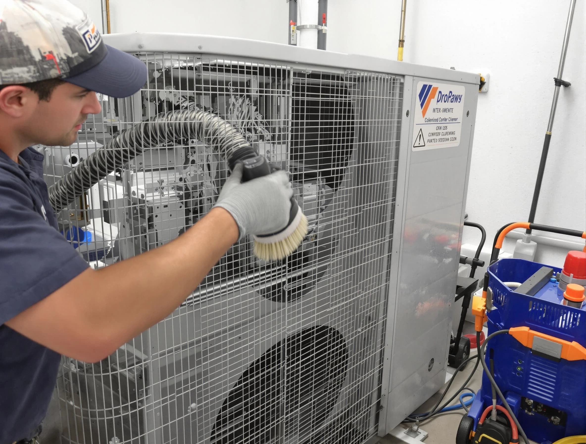 Mechanicsville Air Duct Cleaning specialist performing precision AC coil cleaning for improved system performance in Mechanicsville