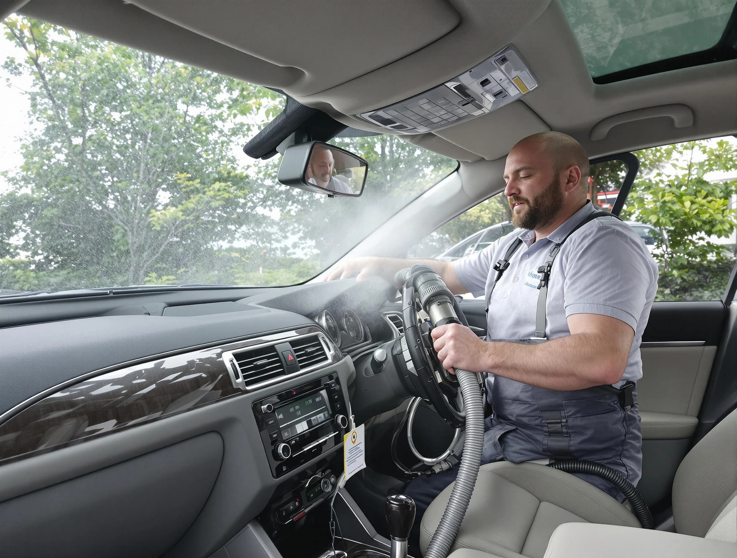 Mechanicsville Air Duct Cleaning specialist performing professional car duct cleaning in Mechanicsville