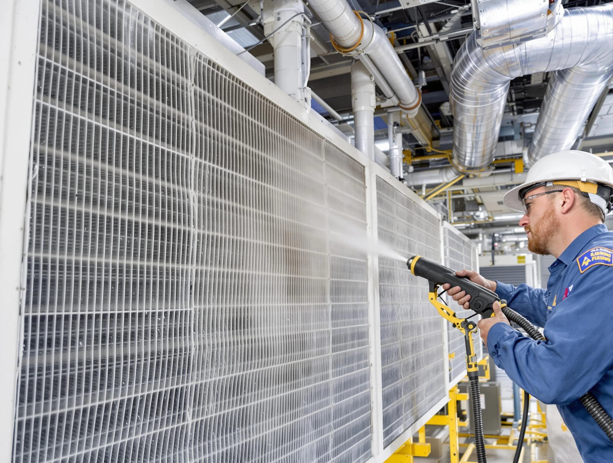 Professional commercial coil cleaning by Mechanicsville Air Duct Cleaning in Mechanicsville